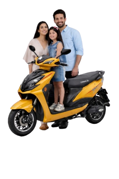 Family with Scooter